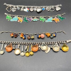 Vintage Silver Charm Bracelets